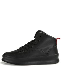 Men’s Hip Hop Leather Sneakers SHOES, HATS & BAGS Sports Shoes & Floaters cb5feb1b7314637725a2e7: Black|Black White|Red|White