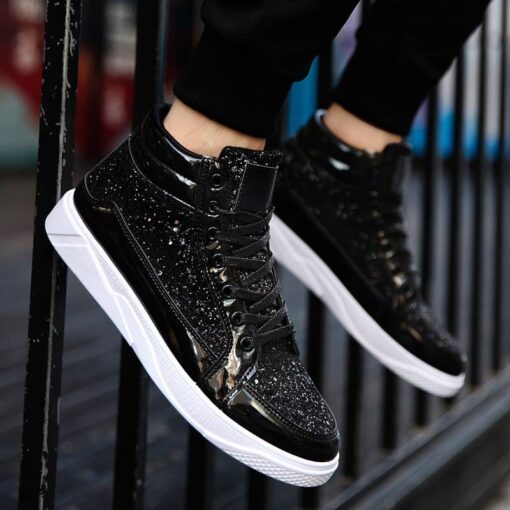 Men’s Fashion Street Style Sneakers SHOES, HATS & BAGS Sports Shoes & Floaters cb5feb1b7314637725a2e7: Black|Gold|Siver
