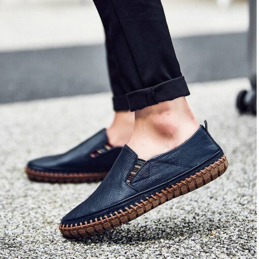 Men’s Genuine Leather Casual Shoes Casual Shoes & Boots SHOES, HATS & BAGS cb5feb1b7314637725a2e7: Black|Blue|Brown|White|Yellow