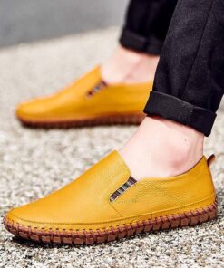 Men’s Genuine Leather Casual Shoes Casual Shoes & Boots SHOES, HATS & BAGS cb5feb1b7314637725a2e7: Black|Blue|Brown|White|Yellow 