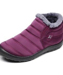 Waterproof Winter Quilted Ankle Boots Casual Shoes & Boots SHOES, HATS & BAGS cb5feb1b7314637725a2e7: Black|Blue|Brown|Gray|Red 
