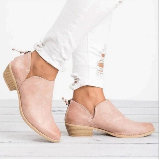 Women’s Causal Leather Ankle Boots Casual Shoes & Boots SHOES, HATS & BAGS cb5feb1b7314637725a2e7: Beige|Black|Pink