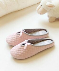 Lovely Women`s Slippers with Bow Casual Shoes & Boots SHOES, HATS & BAGS cb5feb1b7314637725a2e7: Gray|Pink