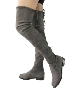 Trendy Winter Suede Women’s Knee-High Boots Casual Shoes & Boots SHOES, HATS & BAGS cb5feb1b7314637725a2e7: Black|Dark Brown|Dark Gray|Dark Khaki|Light Grey|Nude|Purple Red