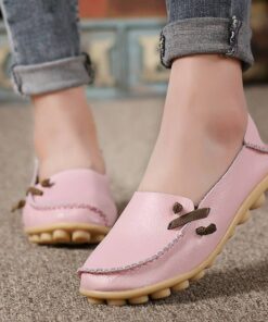 Fashion Summer Casual Genuine Leather Women’s Loafer Shoes Casual Shoes & Boots SHOES, HATS & BAGS cb5feb1b7314637725a2e7: Army Green|Beige|Black|Dark Blue|Khaki|Moon|Orange|Pink|Red|Rose Red|White|Wine Red|Yellow