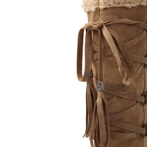 Women’s Winter Fur-Trim Suede Boots Casual Shoes & Boots SHOES, HATS & BAGS cb5feb1b7314637725a2e7: Beige|Black|Brown