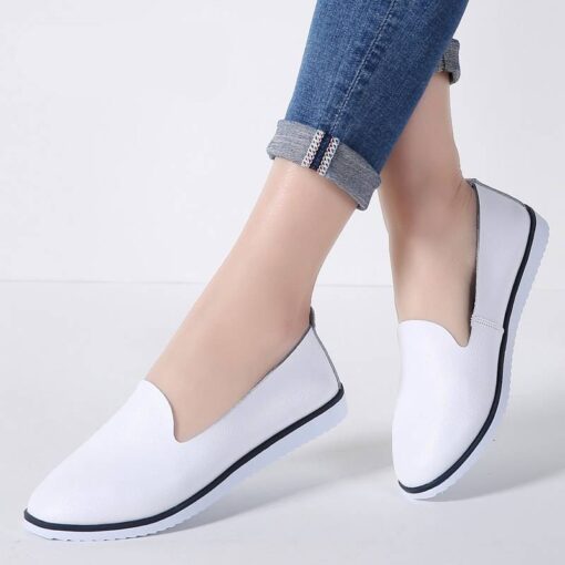 Women’s Ballet Genuine Leather Flats Shoes Casual Shoes & Boots SHOES, HATS & BAGS cb5feb1b7314637725a2e7: Black|Brown|White