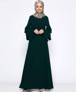 Fashion Muslim Women’s Chiffon Dress FASHION & STYLE Men & Women Fashion cb5feb1b7314637725a2e7: Black|Dark Green|Orange|Pink|Wine Red 