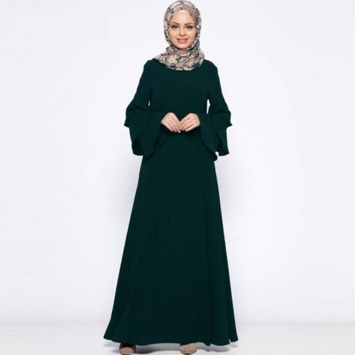 Fashion Muslim Women’s Chiffon Dress FASHION & STYLE Men & Women Fashion cb5feb1b7314637725a2e7: Black|Dark Green|Orange|Pink|Wine Red