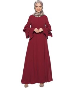 Fashion Muslim Women’s Chiffon Dress FASHION & STYLE Men & Women Fashion cb5feb1b7314637725a2e7: Black|Dark Green|Orange|Pink|Wine Red 