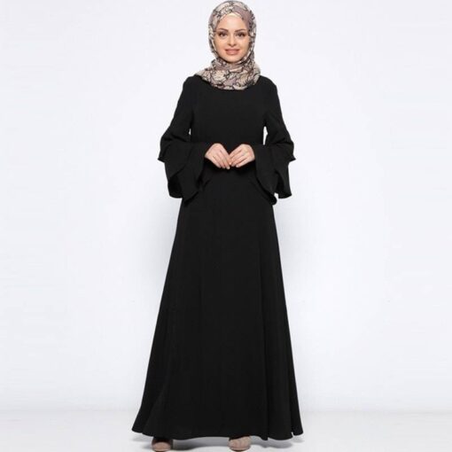 Fashion Muslim Women’s Chiffon Dress FASHION & STYLE Men & Women Fashion cb5feb1b7314637725a2e7: Black|Dark Green|Orange|Pink|Wine Red