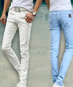 Men’s Casual Stretch Skinny Jeans FASHION & STYLE Jeans & Jeggings Men Fashion & Accessories cb5feb1b7314637725a2e7: Black|Blue|Khaki|Silver|Sky Blue|White 