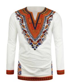 Traditional African Ornament Printed Men’s Shirt FASHION & STYLE Men & Women Fashion Men Fashion & Accessories cb5feb1b7314637725a2e7: Black|White 