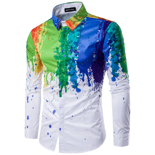 Colorful Paint Splash Printed Party Men’s Shirt FASHION & STYLE Men & Women Fashion Men Fashion & Accessories cb5feb1b7314637725a2e7: Bird|Multicolor 1|Multicolor 2|Multicolor 3|Multicolor 4|Multicolor 5