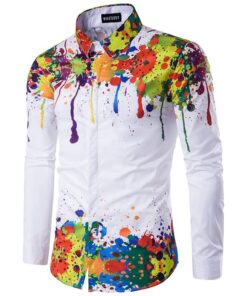 Colorful Paint Splash Printed Party Men’s Shirt FASHION & STYLE Men & Women Fashion Men Fashion & Accessories cb5feb1b7314637725a2e7: Bird|Multicolor 1|Multicolor 2|Multicolor 3|Multicolor 4|Multicolor 5 