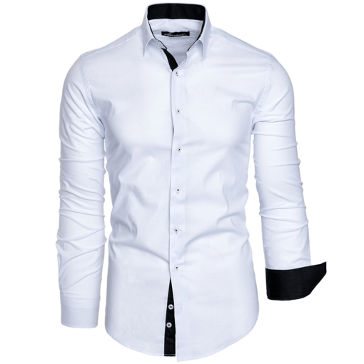 Elegant Classic Long-Sleeved Cotton Men’s Shirt FASHION & STYLE Men & Women Fashion Men Fashion & Accessories cb5feb1b7314637725a2e7: Army Green|Black|Blue|Navy Blue|White