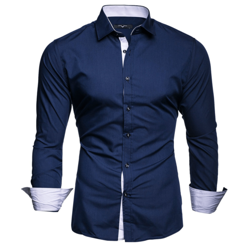 Elegant Classic Long-Sleeved Cotton Men’s Shirt FASHION & STYLE Men & Women Fashion Men Fashion & Accessories cb5feb1b7314637725a2e7: Army Green|Black|Blue|Navy Blue|White