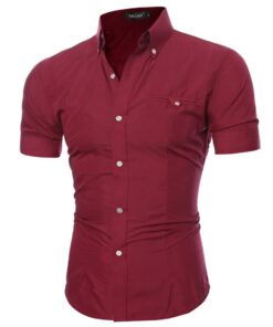 Fashion Summer Short-Sleeved Cotton Men’s Shirt FASHION & STYLE Men & Women Fashion Men Fashion & Accessories cb5feb1b7314637725a2e7: Black|Brown|Gray|Pink|Purple|Sky|White|Wine 