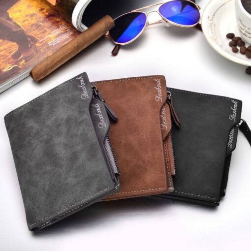 Men’s Soft Leather Wallet FASHION & STYLE Hand Bags & Wallets Men Fashion & Accessories SHOES, HATS & BAGS cb5feb1b7314637725a2e7: Black|Brown|Gray|small brown|Small/Black