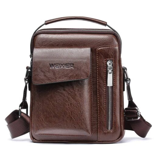 Men’s Leather Shoulder Bag FASHION & STYLE Hand Bags & Wallets Men Fashion & Accessories SHOES, HATS & BAGS cb5feb1b7314637725a2e7: Black|Dark Brown|Light Brown