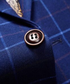 3 Pcs Plaid Suit for Men Coats, Suits & Blazers FASHION & STYLE Men Fashion & Accessories cb5feb1b7314637725a2e7: Blue|Clear|Sky Blue 