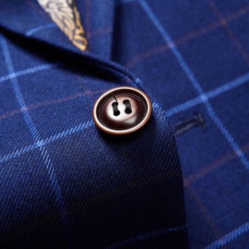 3 Pcs Plaid Suit for Men Coats, Suits & Blazers FASHION & STYLE Men Fashion & Accessories cb5feb1b7314637725a2e7: Blue|Clear|Sky Blue