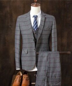 Men’s Solid Suit Set 3 pcs Coats, Suits & Blazers FASHION & STYLE Men Fashion & Accessories cb5feb1b7314637725a2e7: Black|Gray|Navy Blue|rice white 