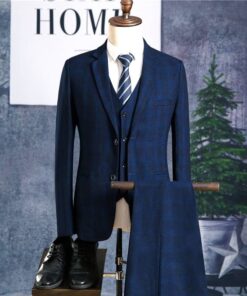Men’s Plaided Suit Set 3 pcs Coats, Suits & Blazers FASHION & STYLE Men Fashion & Accessories cb5feb1b7314637725a2e7: blue|Blue|Khaki|Navy|Purple|Yellow 