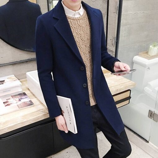 Men’s Classic Fall Coat Coats, Suits & Blazers FASHION & STYLE cb5feb1b7314637725a2e7: Black|Khaki|Light Grey|Navy Blue|Pink|Sapphire Blue