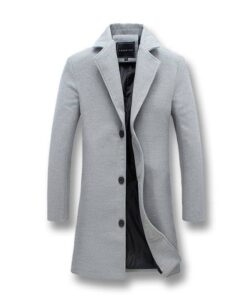 Fashion Men’s Long Windproof Jackets Coats, Suits & Blazers FASHION & STYLE cb5feb1b7314637725a2e7: Black|Blue|Gray|Khaki|Navy Blue 
