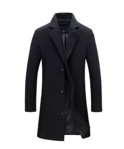 Fashion Men’s Long Windproof Jackets Coats, Suits & Blazers FASHION & STYLE cb5feb1b7314637725a2e7: Black|Blue|Gray|Khaki|Navy Blue 