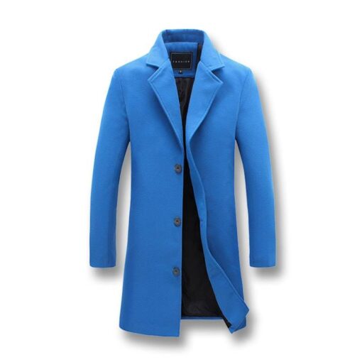 Fashion Men’s Long Windproof Jackets Coats, Suits & Blazers FASHION & STYLE cb5feb1b7314637725a2e7: Black|Blue|Gray|Khaki|Navy Blue