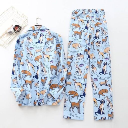 Kawaii Cotton Men’s Pajamas Set FASHION & STYLE Sleepwear cb5feb1b7314637725a2e7: Blue|White