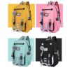 Teenage Girl’s School Bag with Lock Children & Baby Fashion FASHION & STYLE Hand Bags & Wallets Luggages & Trolleys SHOES, HATS & BAGS cb5feb1b7314637725a2e7: Black|Green|Pink|Yellow