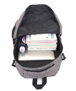 Teenager’s Linen School Backpack Children & Baby Fashion FASHION & STYLE Hand Bags & Wallets Luggages & Trolleys SHOES, HATS & BAGS cb5feb1b7314637725a2e7: Black|Blue|Gray|Pink|Red|Sky Blue 