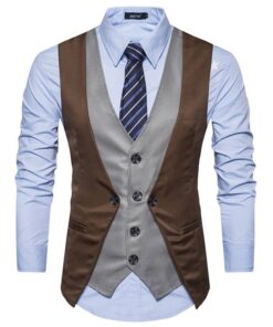 Fashion Men’s Waistcoat FASHION & STYLE Men Fashion & Accessories cb5feb1b7314637725a2e7: Black|Coffee|Gray|Navy|Red 