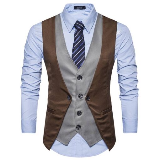 Fashion Men’s Waistcoat FASHION & STYLE Men Fashion & Accessories cb5feb1b7314637725a2e7: Black|Coffee|Gray|Navy|Red