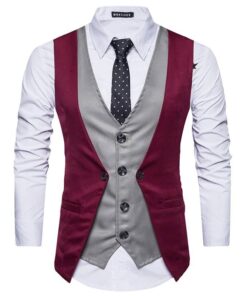 Fashion Men’s Waistcoat FASHION & STYLE Men Fashion & Accessories cb5feb1b7314637725a2e7: Black|Coffee|Gray|Navy|Red 