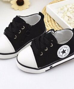 Casual Baby’s Lace Up Star Sneakers Children & Baby Fashion FASHION & STYLE cb5feb1b7314637725a2e7: Black|Red|White 