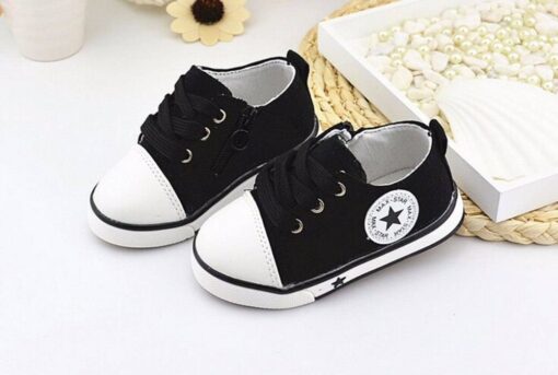 Casual Baby’s Lace Up Star Sneakers Children & Baby Fashion FASHION & STYLE cb5feb1b7314637725a2e7: Black|Red|White