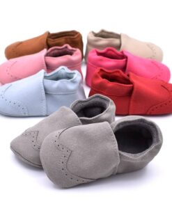Baby Autumn Nubuck Leather Shoes Children & Baby Fashion FASHION & STYLE cb5feb1b7314637725a2e7: Beige|Blue|Brown|Gray|Pink|Red|Rose Red