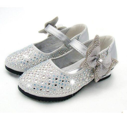 Girl’s Sandals With Bow And Rhinestones Children & Baby Fashion FASHION & STYLE cb5feb1b7314637725a2e7: Blue|Pink|Silver|Yellow