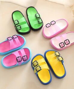 Kid’s Non-Slip Flips Flops Children & Baby Fashion FASHION & STYLE cb5feb1b7314637725a2e7: Black/Green|Blue / Yellow|Blue Rose|Pink + White