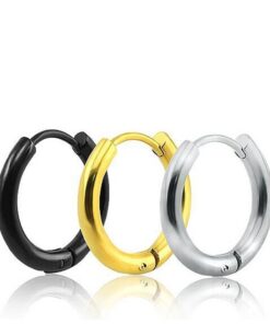 Punk Style Men’s Earrings JEWELRY & ORNAMENTS Men's Jewelry cb5feb1b7314637725a2e7: Black|Gold|Silver
