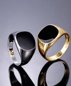 Classic Black Enamel Ring JEWELRY & ORNAMENTS Men's Jewelry 2ced06a52b7c24e002d45d: 10|11|12|7|8|9 