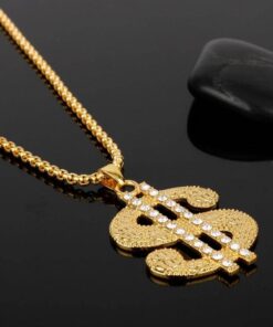 Hip Hop Dollar Sign Pendant Necklace JEWELRY & ORNAMENTS Men's Jewelry Fine or Fashion: Fashion 