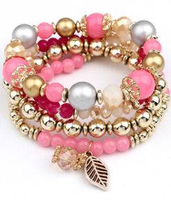 Fashion Multilayer Crystal Beaded Bracelets Bracelets & Bangles JEWELRY & ORNAMENTS cb5feb1b7314637725a2e7: Black|Blue|Brown|Pink|White 