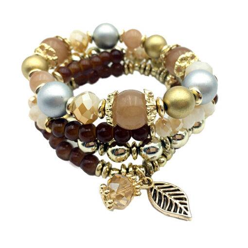 Fashion Multilayer Crystal Beaded Bracelets Bracelets & Bangles JEWELRY & ORNAMENTS cb5feb1b7314637725a2e7: Black|Blue|Brown|Pink|White
