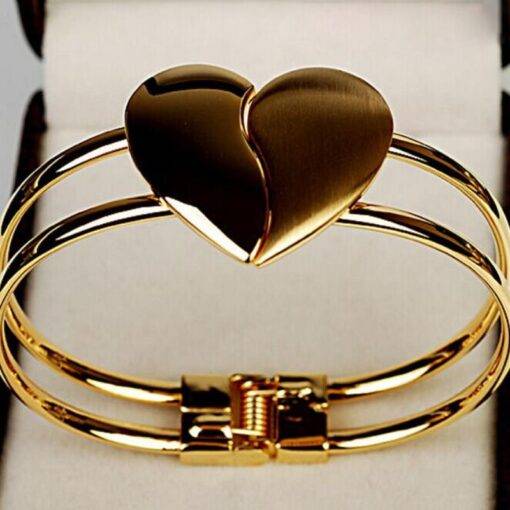 Women’s Bangle with Heart Bracelets & Bangles JEWELRY & ORNAMENTS Style02: 2016 New accessoires homme pulseras hombre
