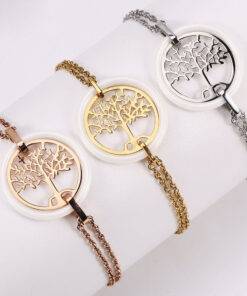 Tree Themed Women’s Chain Bracelet Bracelets & Bangles JEWELRY & ORNAMENTS 8d255f28538fbae46aeae7: Gold